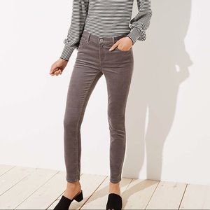 *Like New* Loft Straight Leg Grey Corduroy Pants